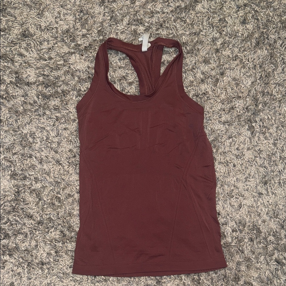 Athleta Maroon Racerback Tank Top